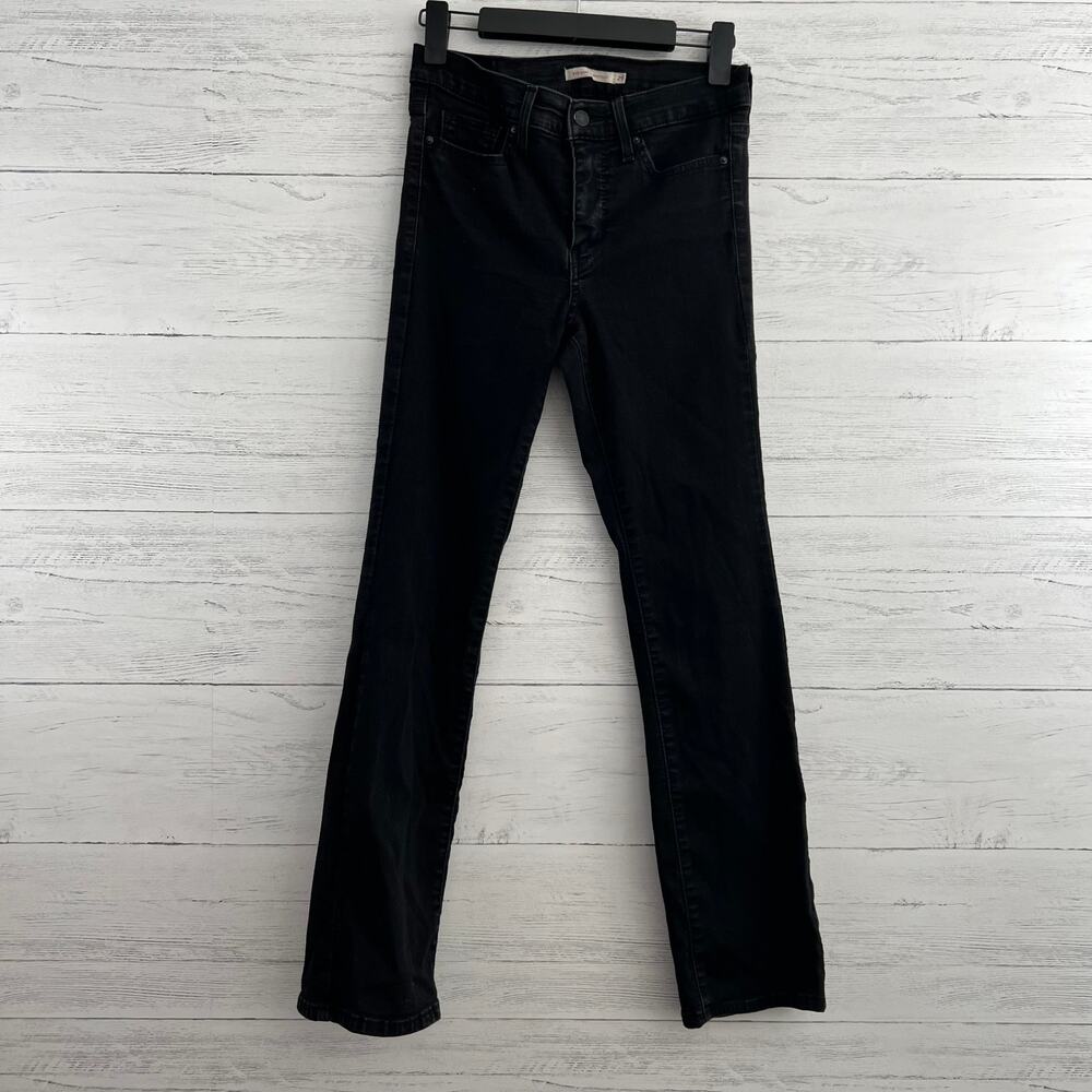 Levi's 315 Shaping Bootcut Black Denim Jeans Size 29